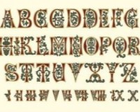 Alphabet calligraphié